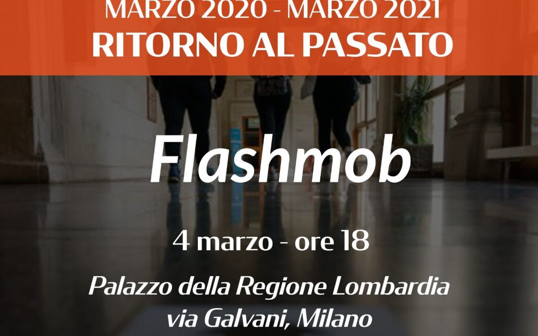Flashmob a Palazzo della Regione Lombardia del 4 Marzo 2021